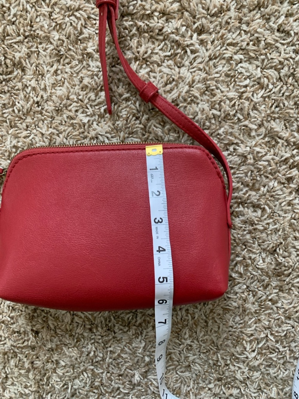 Universal Thread Cherry Red Faux Leather Crossbody Long Strap Mini Bag - Picture 6 of 7